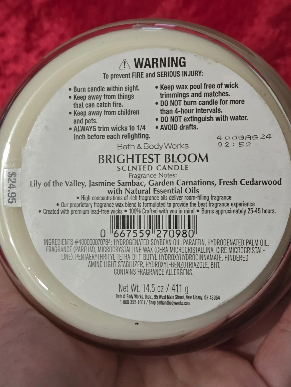 BBW 3 Wick Candle - Brightest Bloom